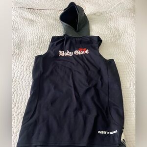Body Glove Black Hooded Sleeveless Performance Top
